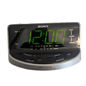 Sony‎ Dream Machine ICF-C492 FM/AM Clock Radio Digital Alarm Green Display